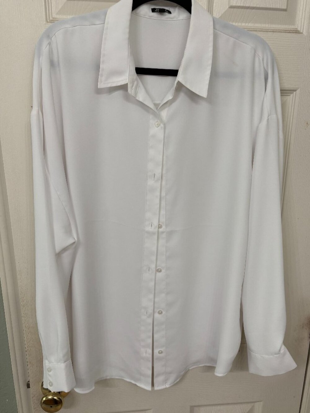 🛍️ Express Boyfriend Portofino White Button Down Shirt Size XL Chiffon St